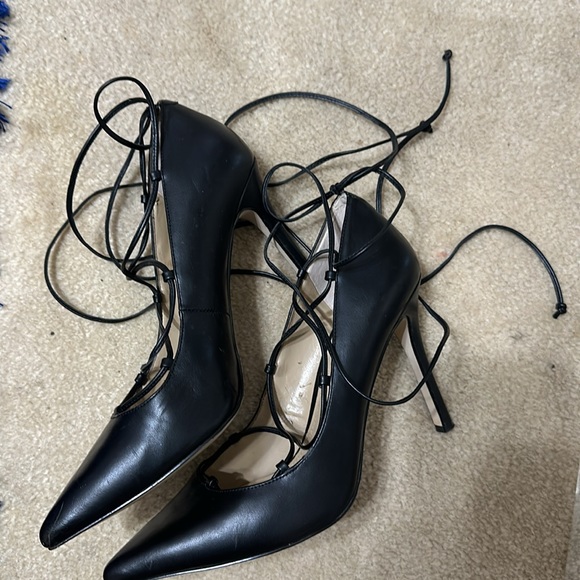 Lace Up Pointed Closed Toe Heels - Picture 4 of 7